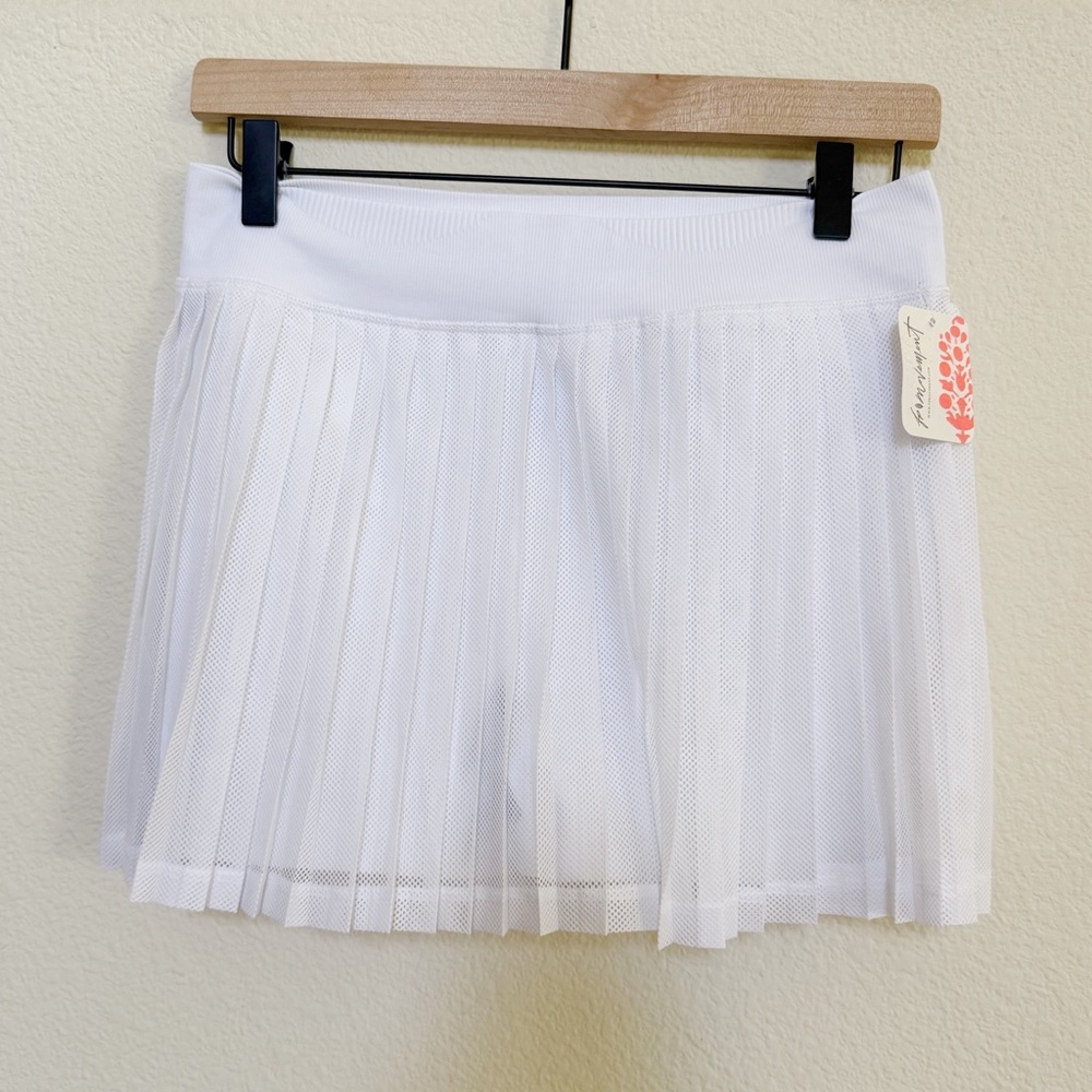 Free People Movement White Pleated Skort